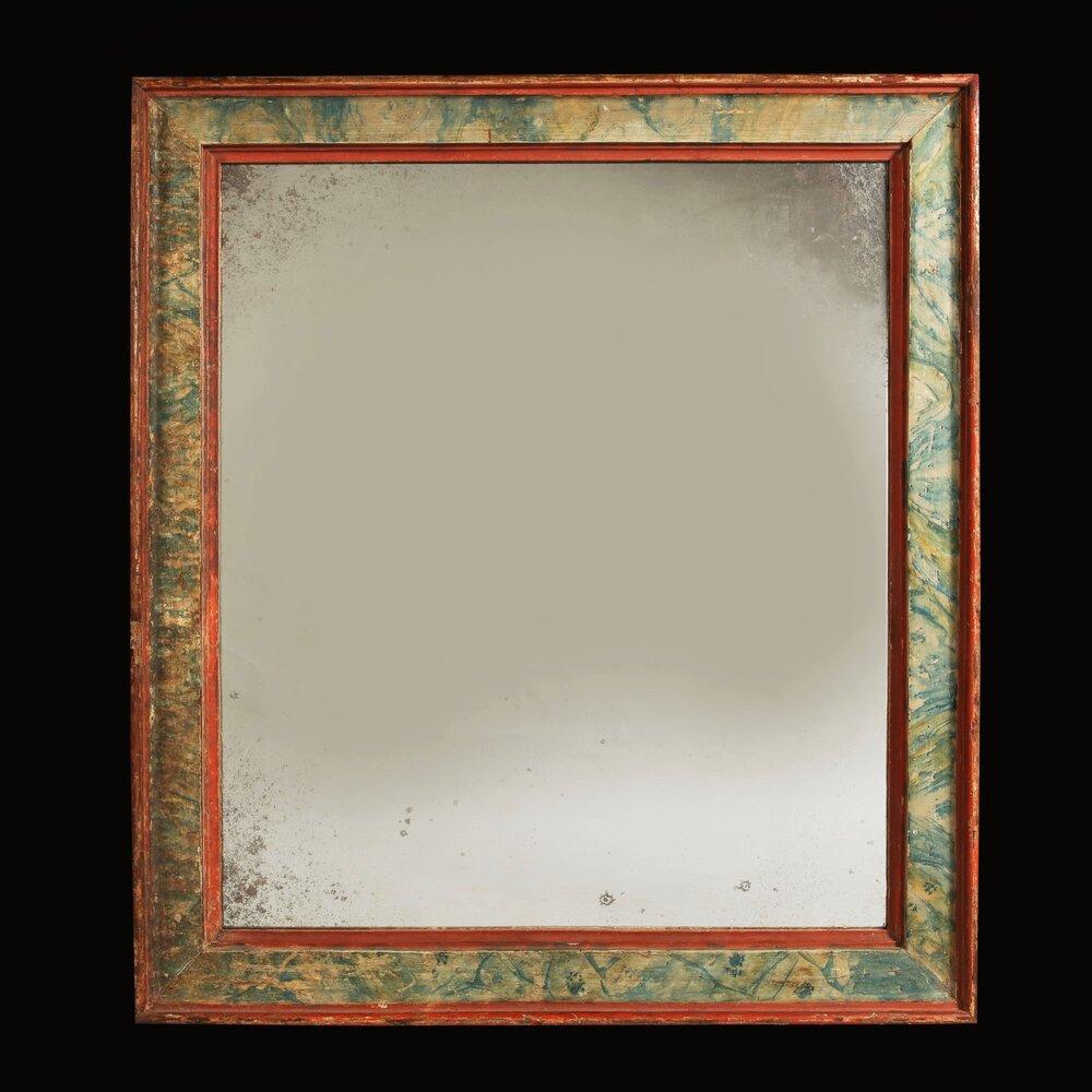 A Very Large Tuscan Painted Mirror