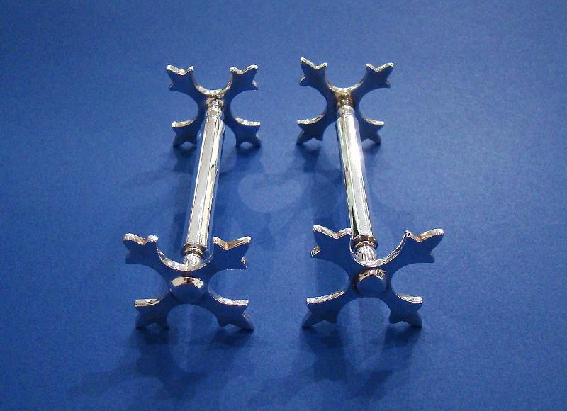 Pair of Edwardian Silver 'Gothic-Style' Knife Rests
