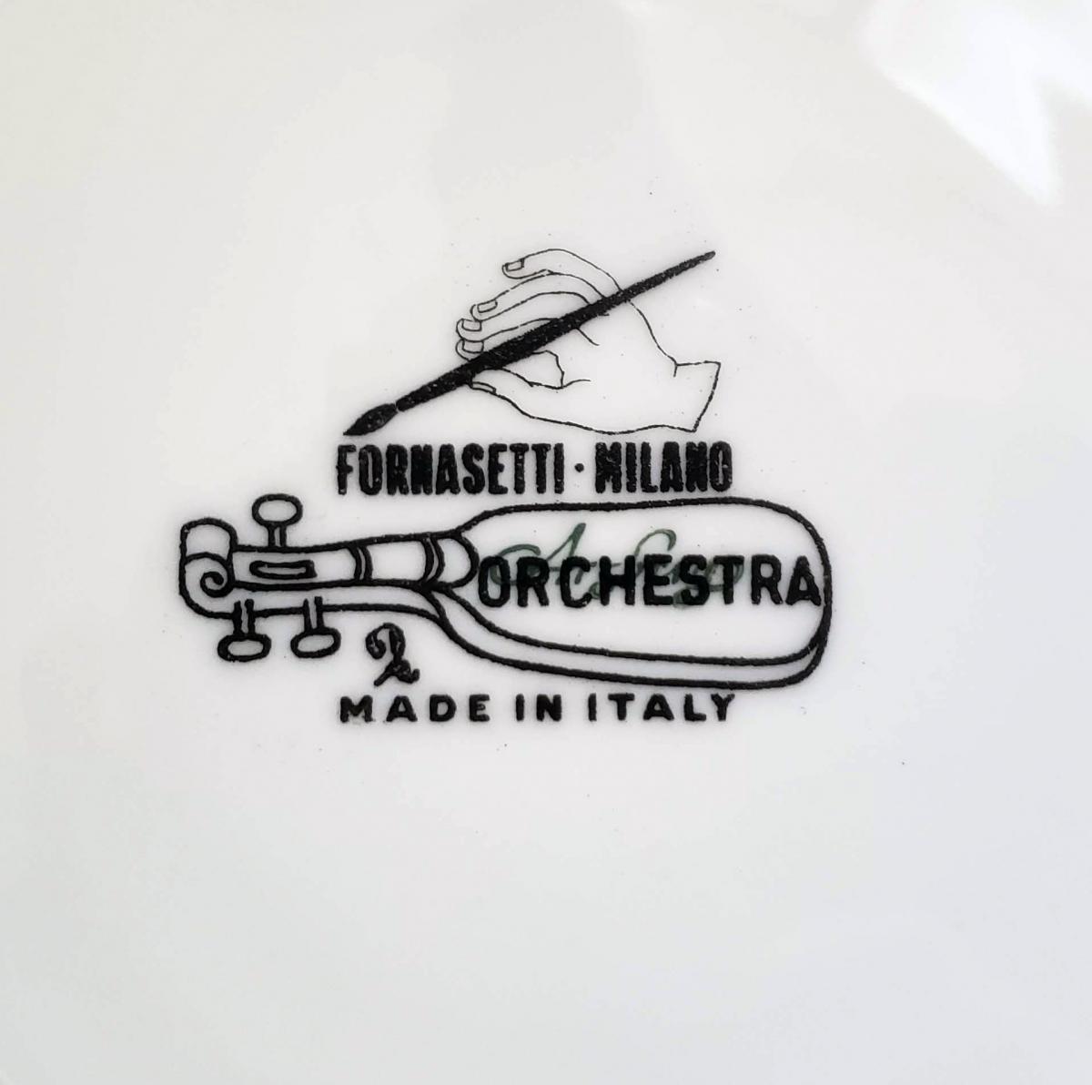 Piero Fornasetti Orchestra Pattern Plates, Circa 1980