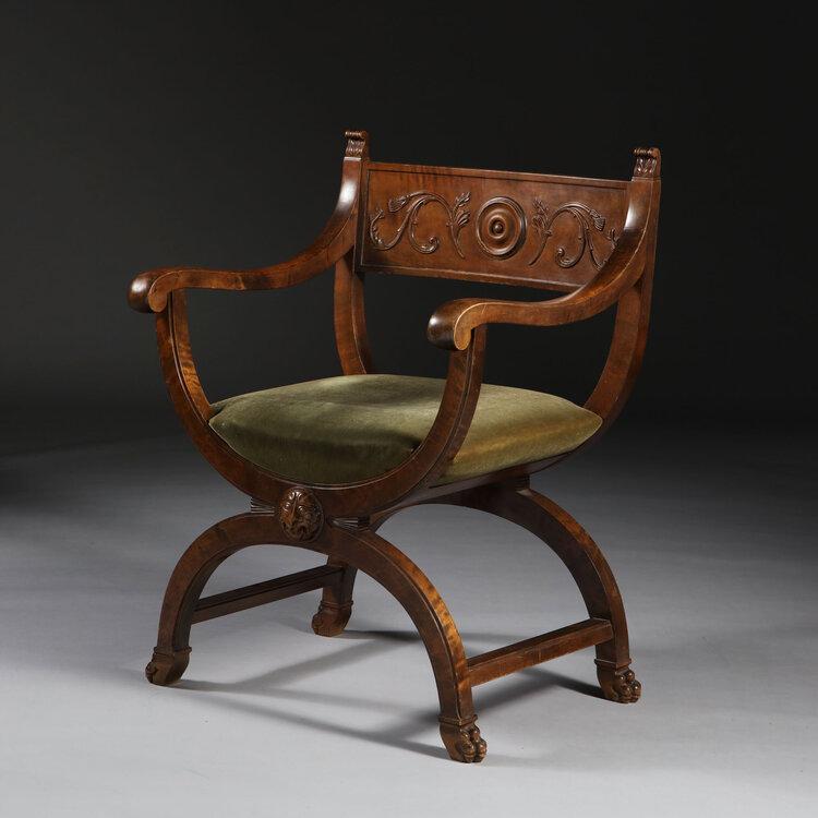 A Stained Birch Armchair Attributed to Axel Einar Hjorth