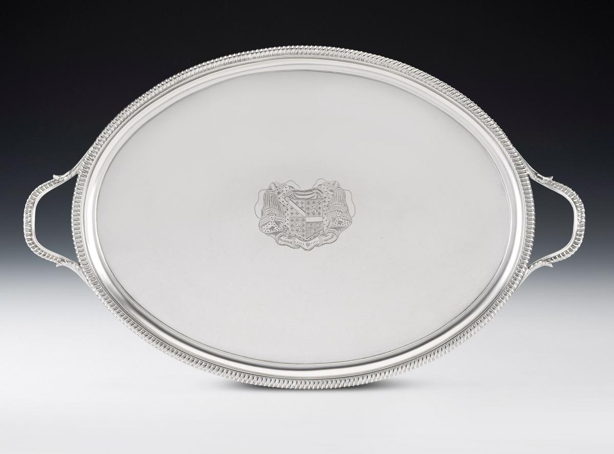 An exceptional George III Tea Tray made in London in 1803 by Crouch & Hannam