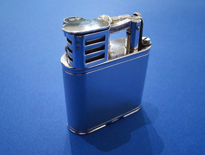 Silver Engine-Turned Pocket Petrol Lighter | BADA