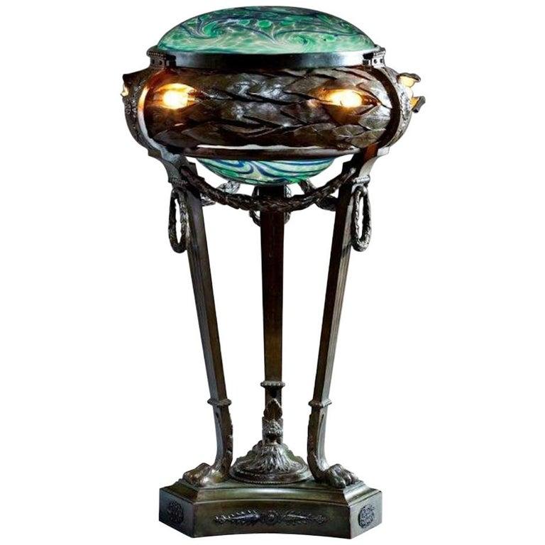 An American Art Nouveau lamp