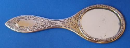 Victorian Silver-gilt Dental Mirror