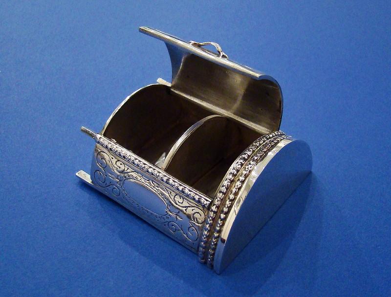 Silver Miniature Demi-Lune Credenza