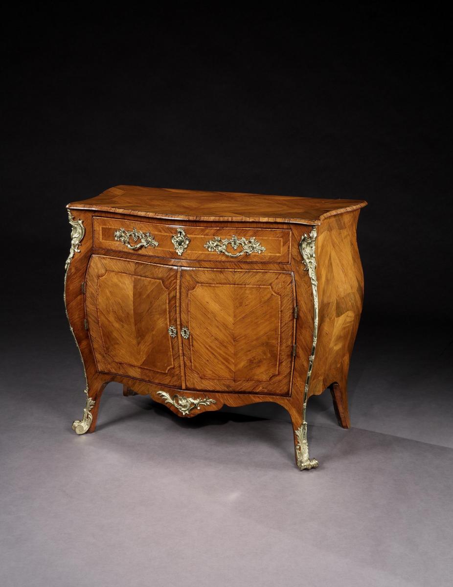 Pierre Langlois: A Pair of George III Bombe Commodes