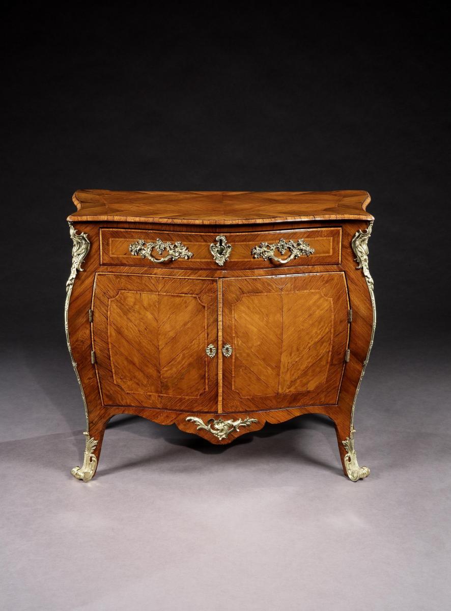 Pierre Langlois: A Pair of George III Bombe Commodes