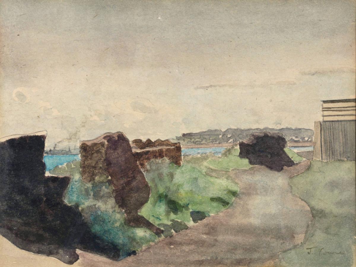 Sea Wall, Arbroath, James Cowie R.S.A. (1886-1956)