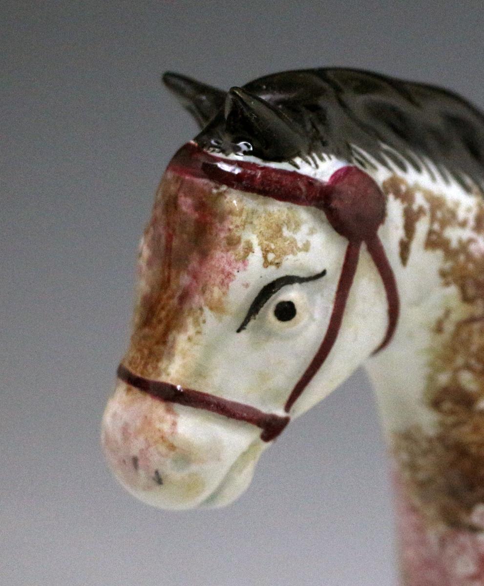 Antique English pottery pearlware figure of a horse, St Anthony’s Pottery