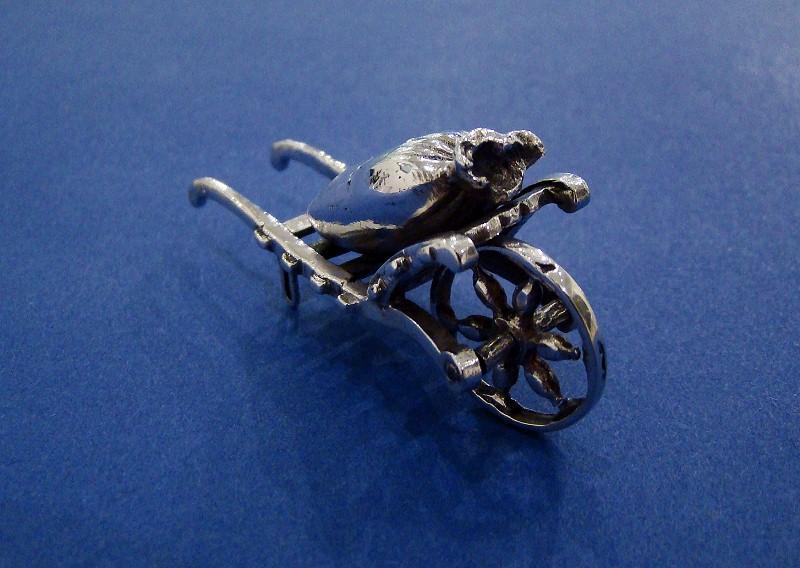 Victorian Silver Miniature Sack-Barrow with Sack