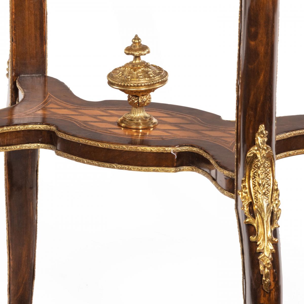 Napoleon III parquetry jardinière by Roll