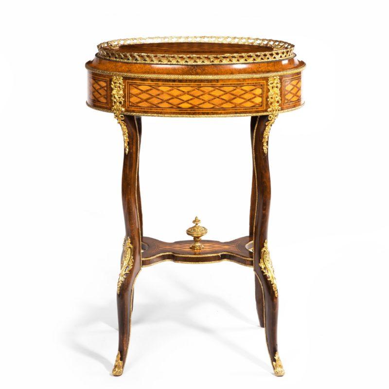 Napoleon III parquetry jardinière by Roll