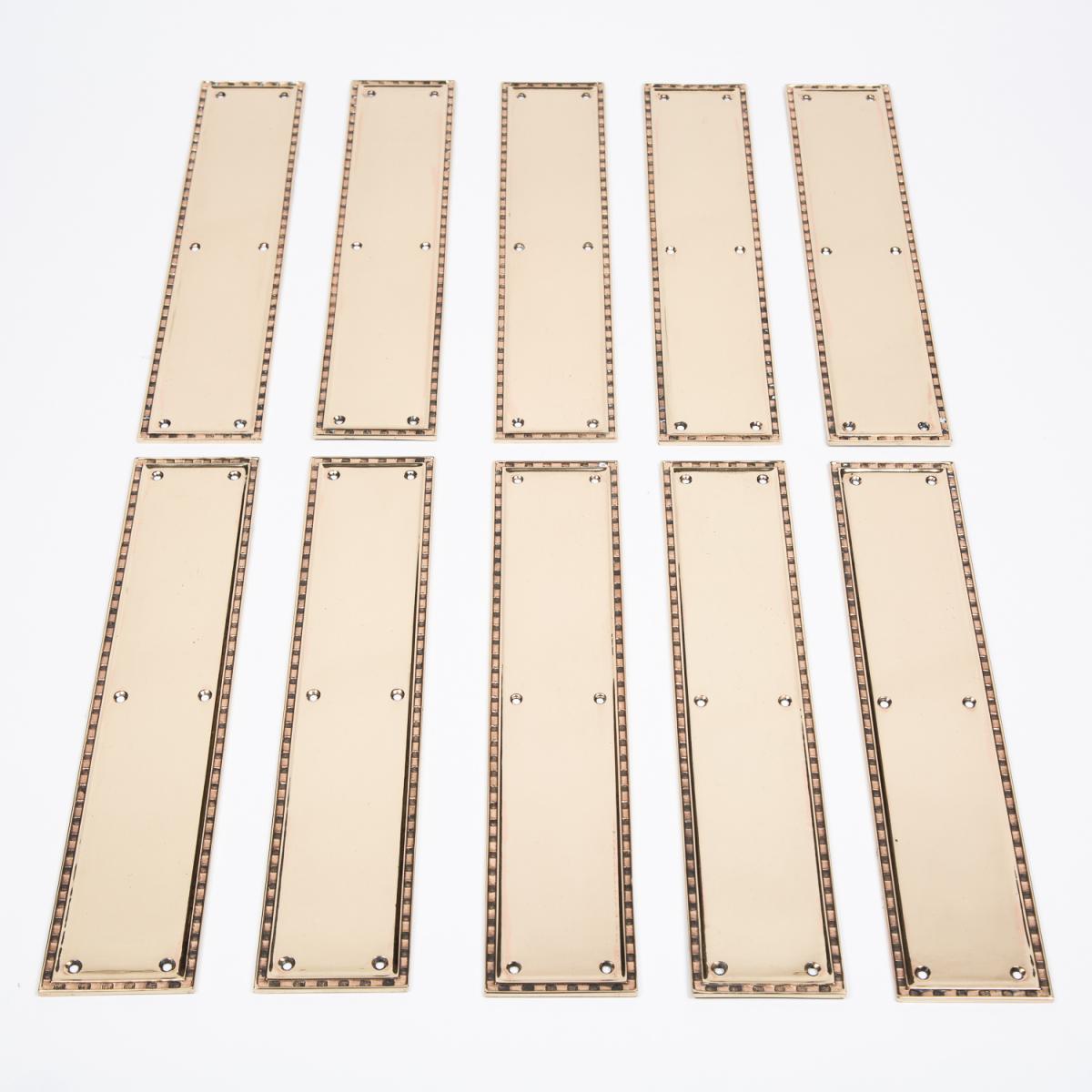 Set of 10 Brass Finger Plates