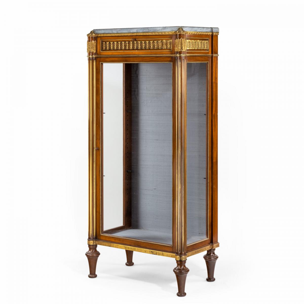 Victorian single door mahogany cabinet in the French taste