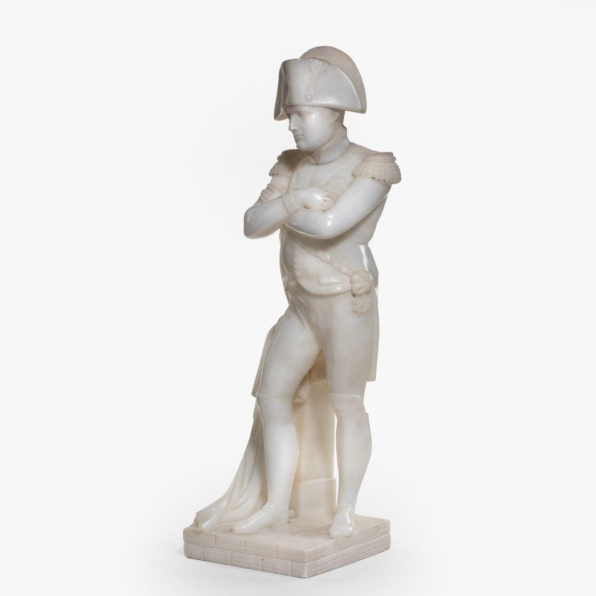 A fine Victorian alabaster figure of Napoleon Bonaparte