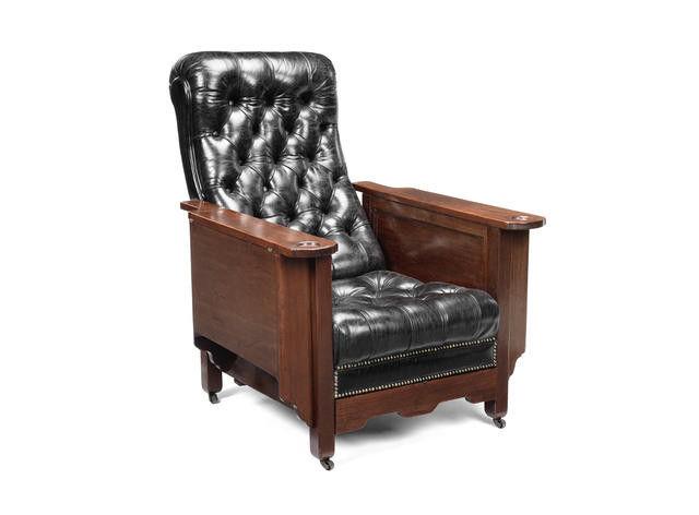 Early 20th century mahogany ‘Glenister’s patent’ reclining gaming