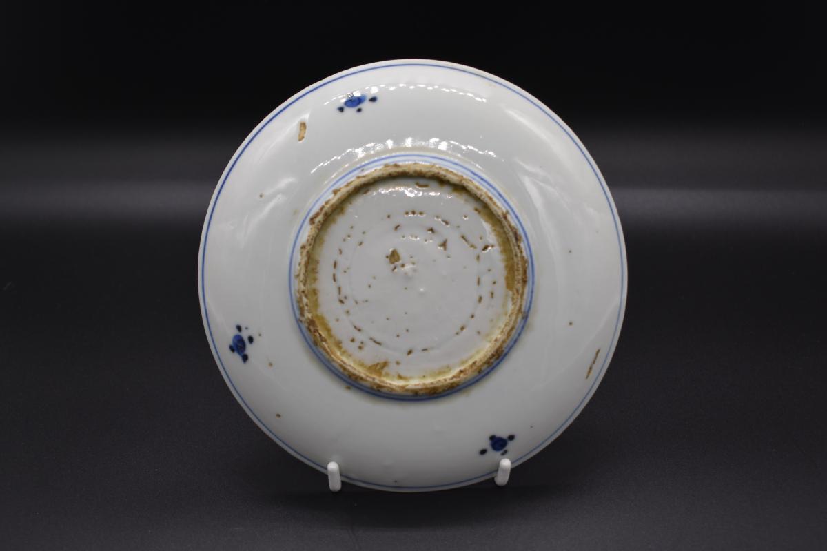 Tianqi period blue and white rooster dish