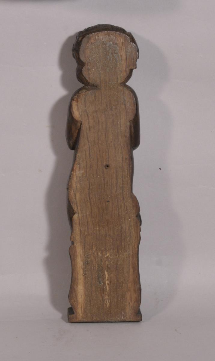 S/3874 Antique Flemish Oak Caryatid in the Form of a Cherub