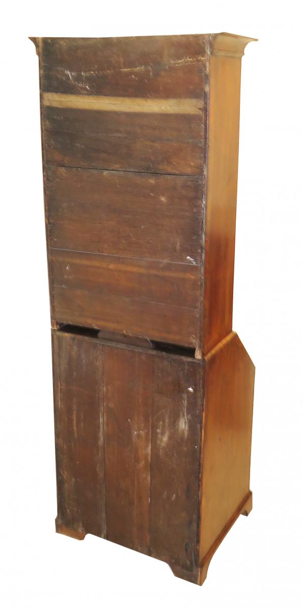 18th Century Rare Small Georgian Walnut Bureau Bookcase