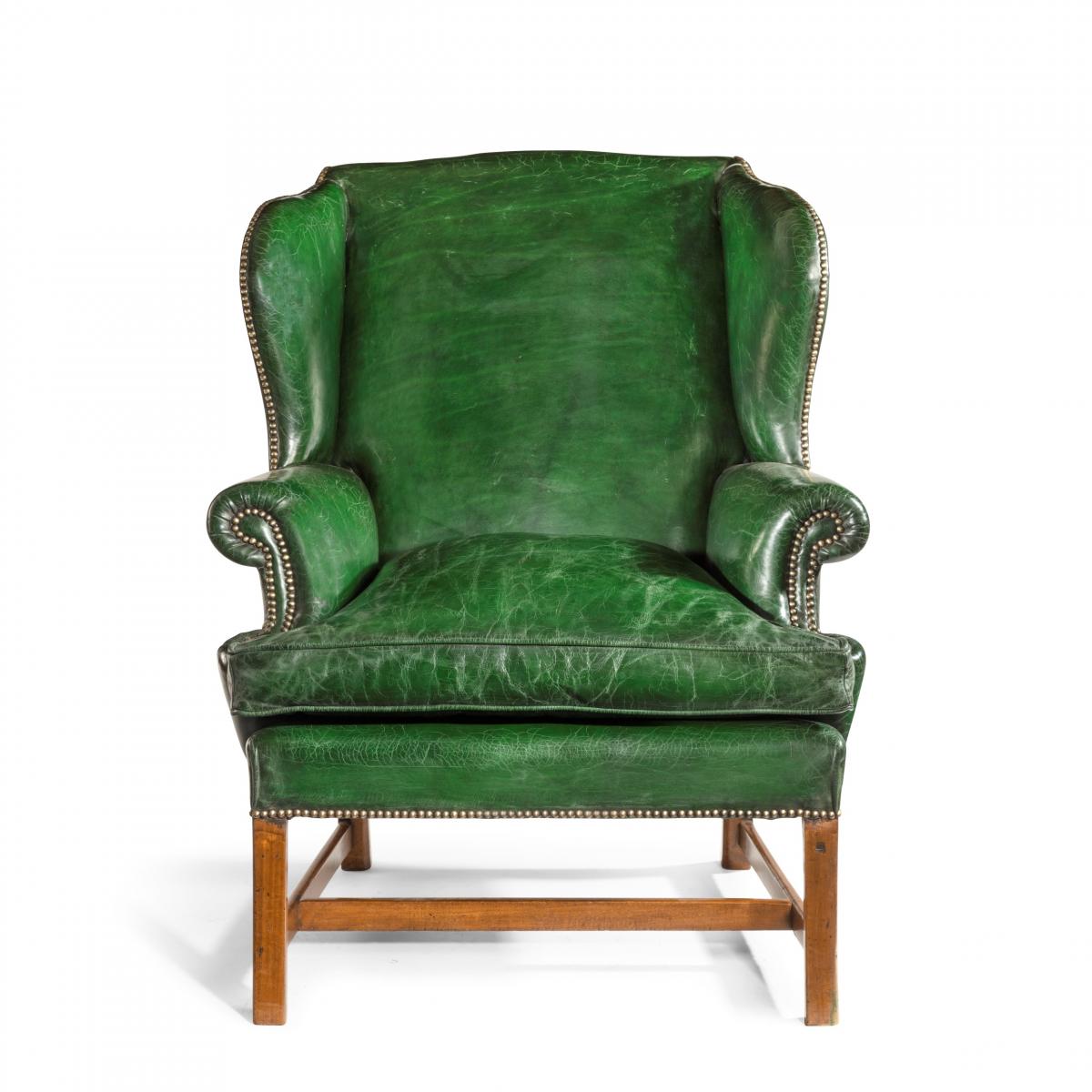 A Generous George III mahogany Wing Arm Chair