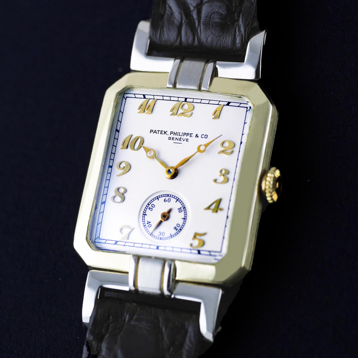 Patek Philippe Art Deco Yellow and White Gold Wristwatch dated 1927