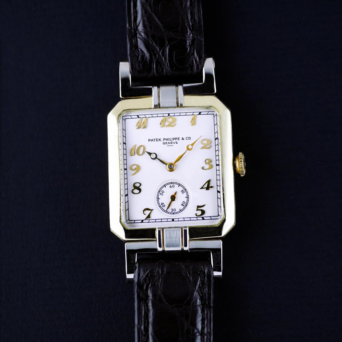 Patek Philippe Art Deco Yellow and White Gold Wristwatch dated 1927