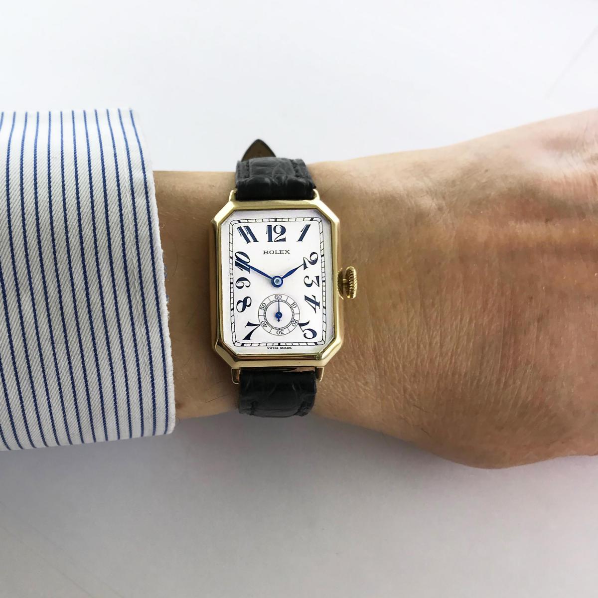 Rolex Art Deco Gold Wristwatch, 1933