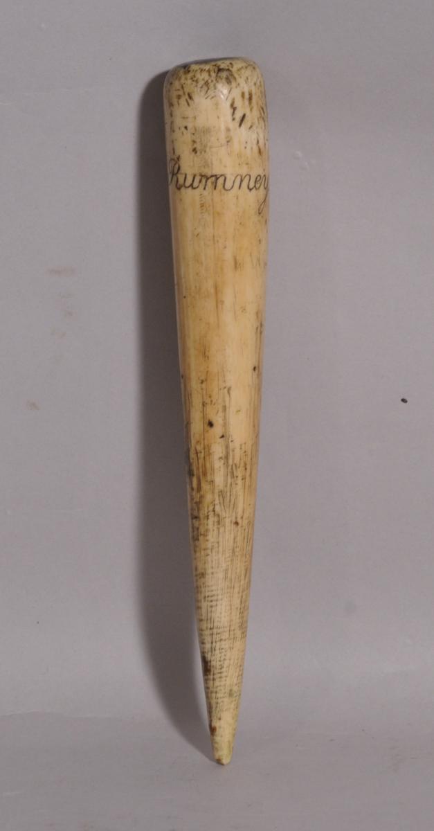 S/3859 Antique Georgian Period Whale Bone Fid