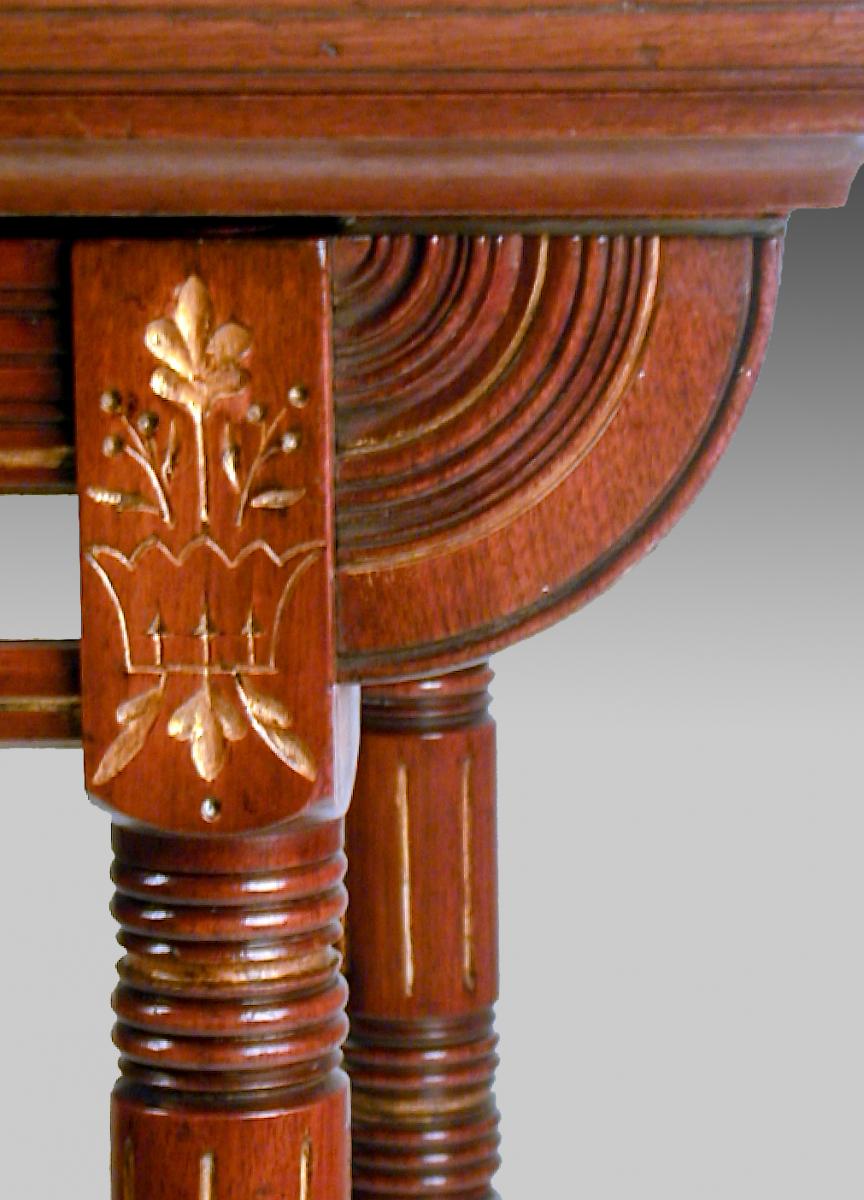 Edwardian sheraton style mahogany display table