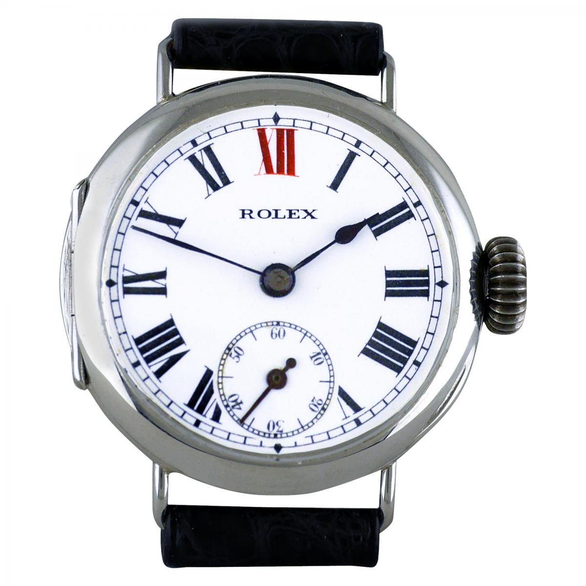 Rolex Silver Officers Trench Watch, 1913