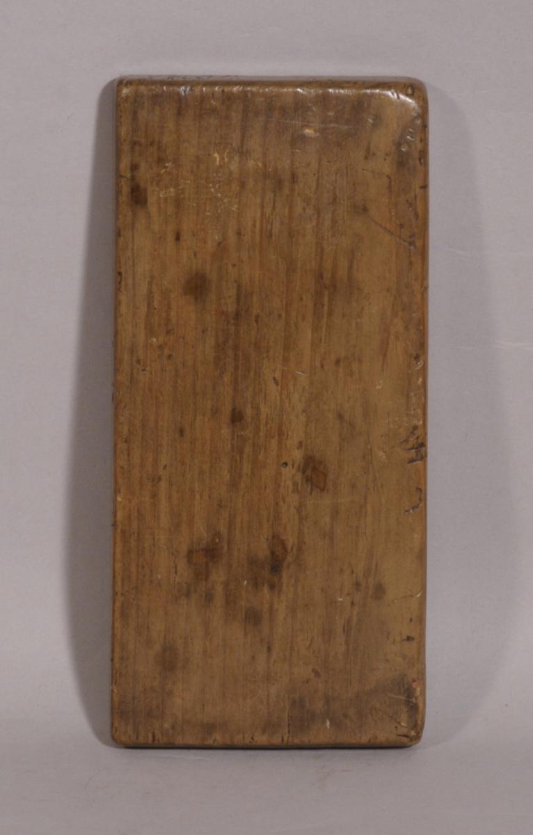 S/3862 Antique Treen 19th Century Fruitwood Sugar or Biscuit Mould