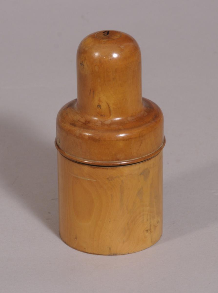 S/3838 Antique Treen 19th Century Boxwood Apothecary's Bottle Case | BADA