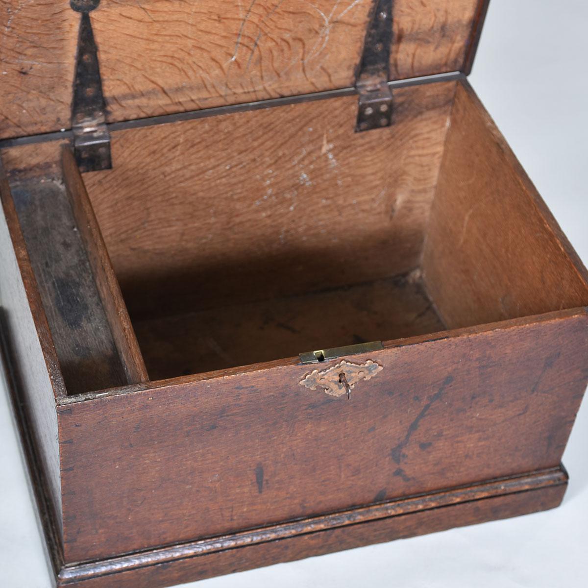 Small Antique Oak Box