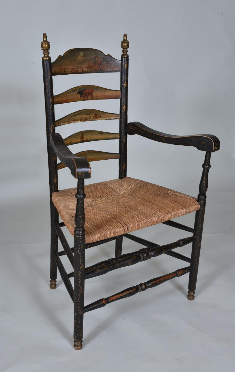 19th century Folk Art Painted Chair