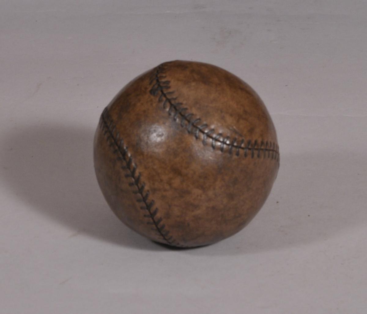 S/3902 Antique 19th Century Leather Softball