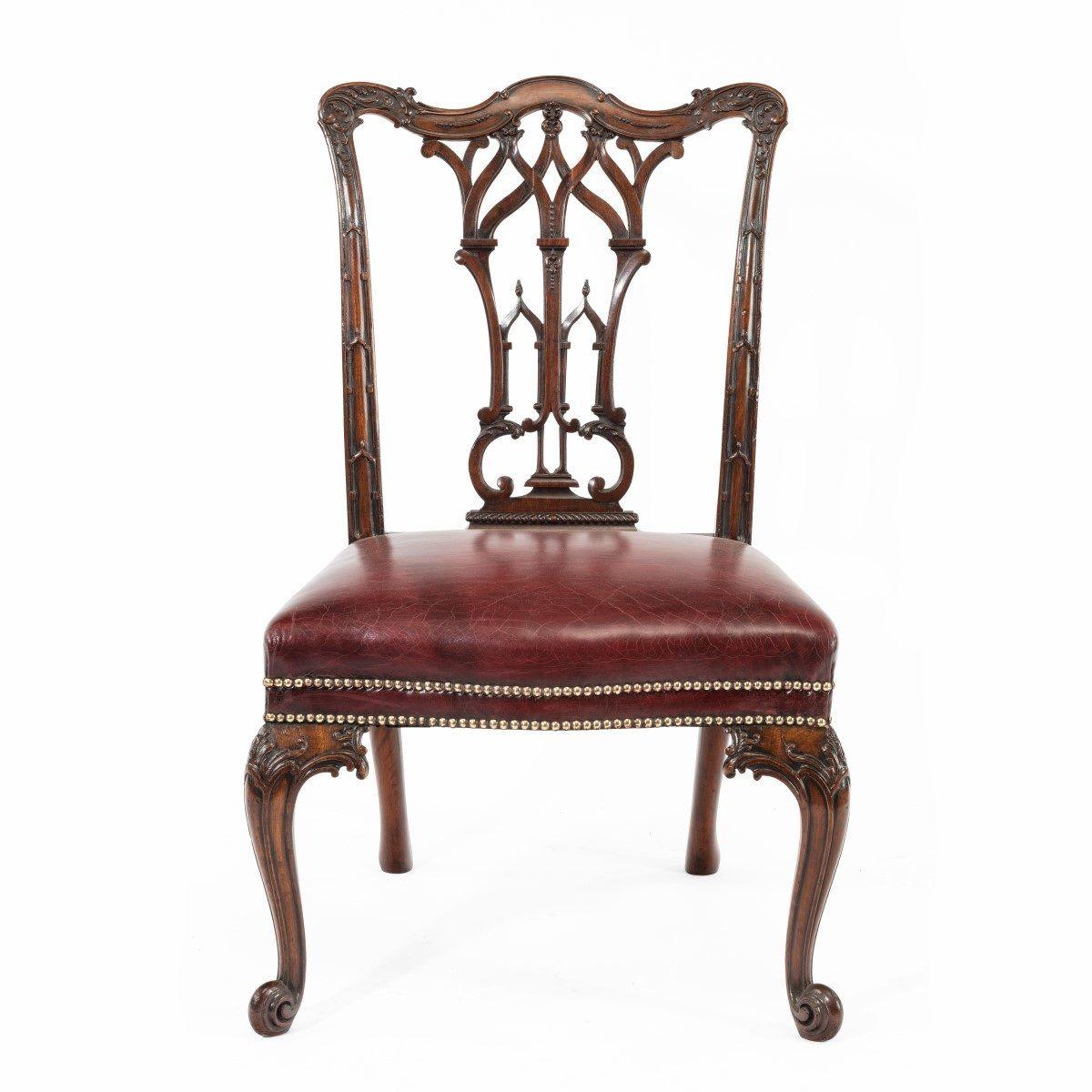 Set of 16 Victorian mahogany dining chairs in the Chippendale style