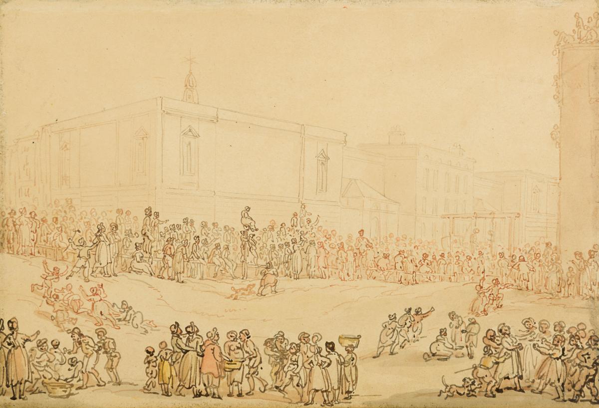 An Execution Outside Newgate Prison, London, Thomas Rowlandson
