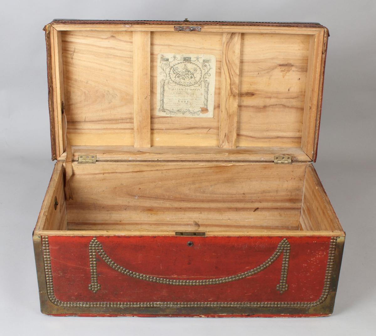 Rare George III period travelling trunk