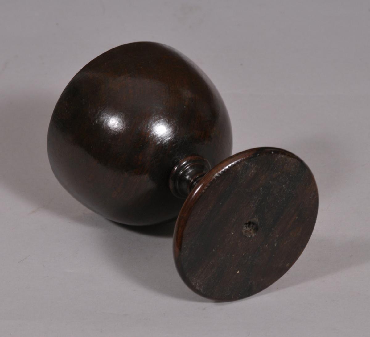 S/3963 Antique Treen 19th Century Rosewood Goblet