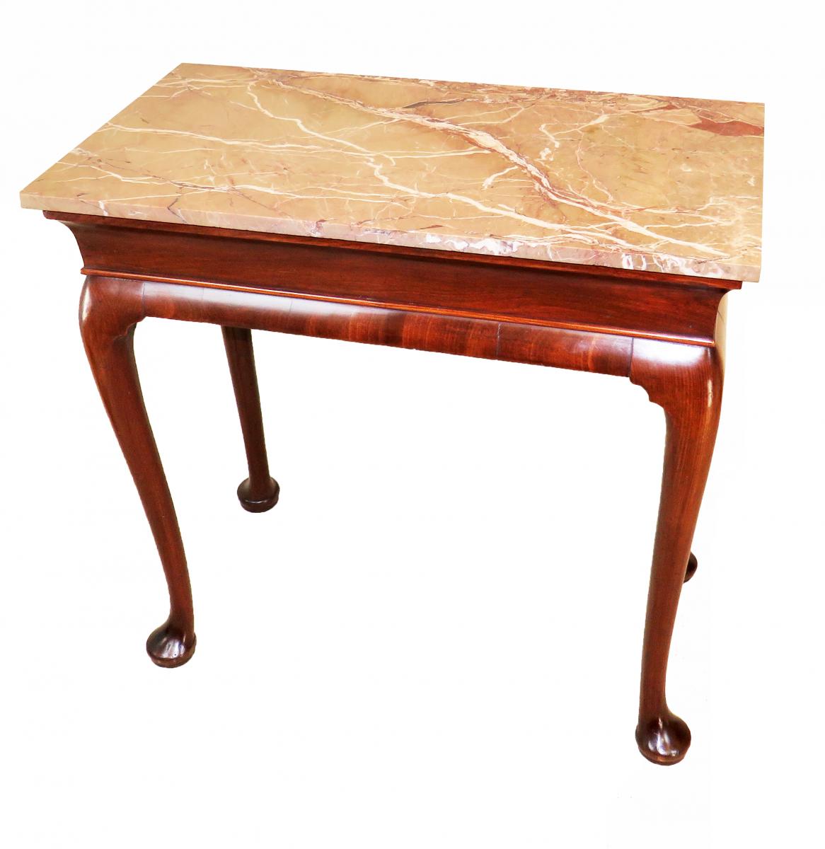 Georgian 18th Century Walnut & Marble Centre Table