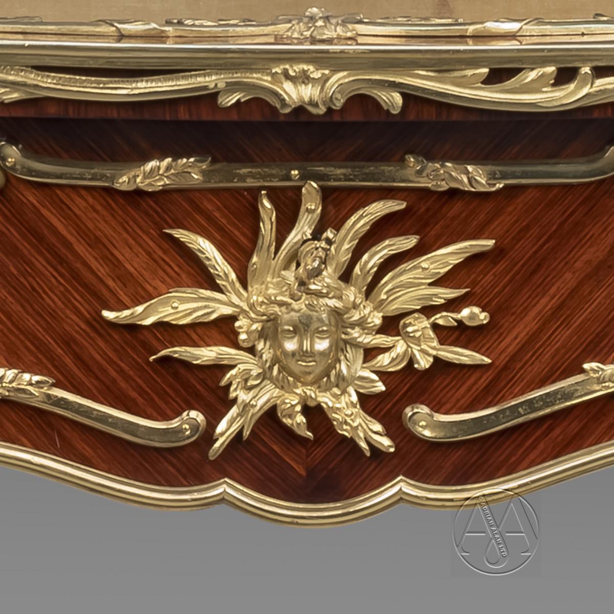 A Louis XV Style Gilt-Bronze Mounted  Vitrine Table By François Linke, The Mounts Designed by Léon Messagé