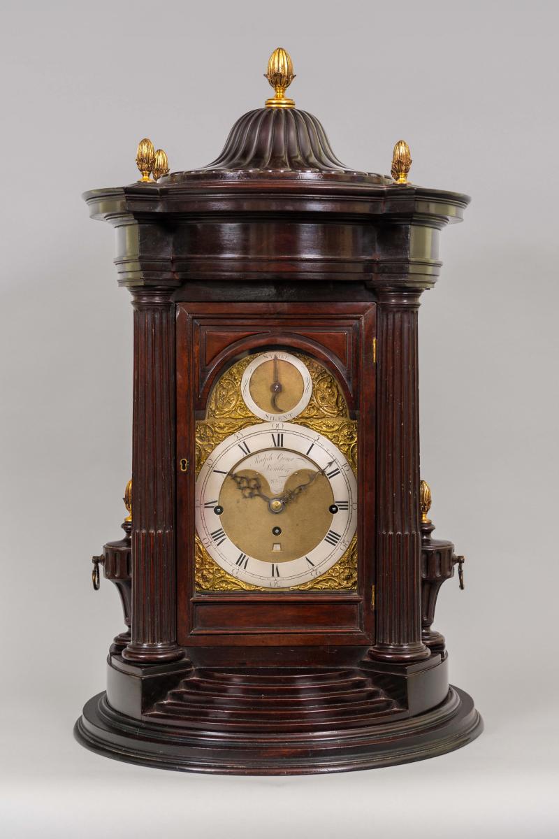 Mahogany Musical Table Clock by Ralph Gout, London