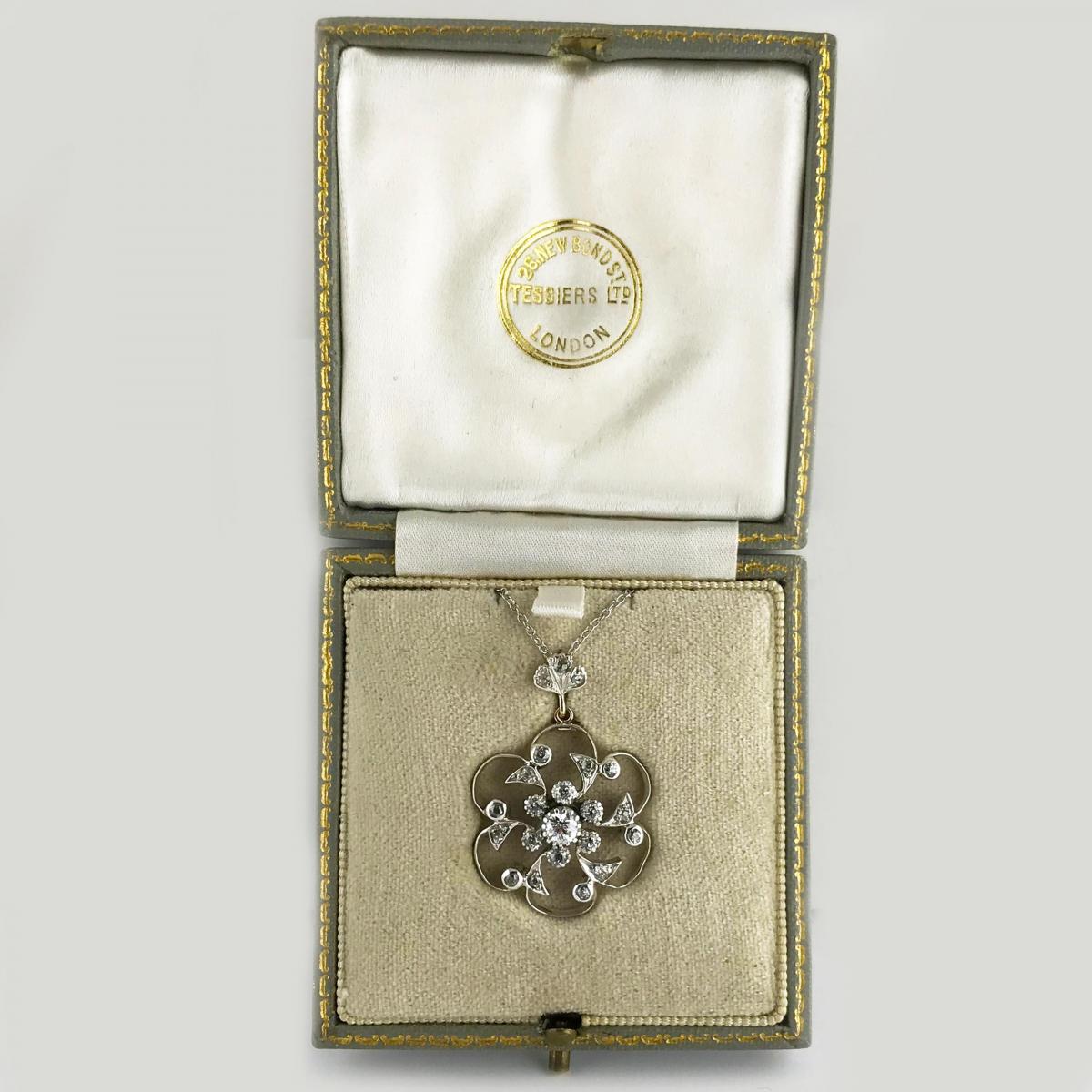Victorian Diamond Pendant Brooch, Chirca 1890