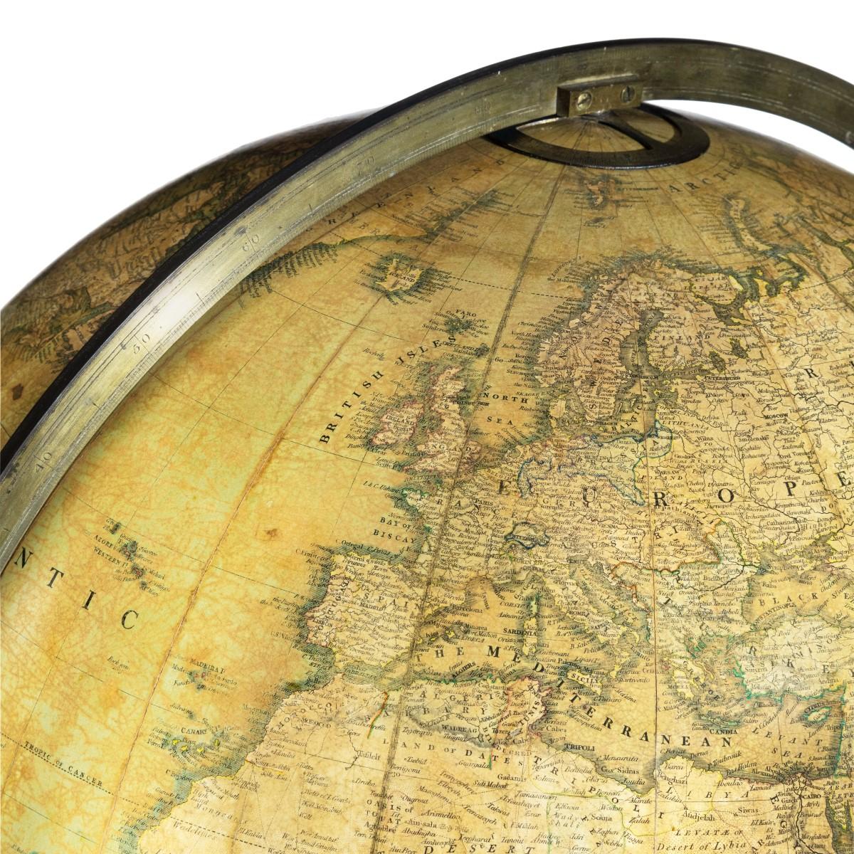 A William IV 20 inch terrestrial globe by Cruchley