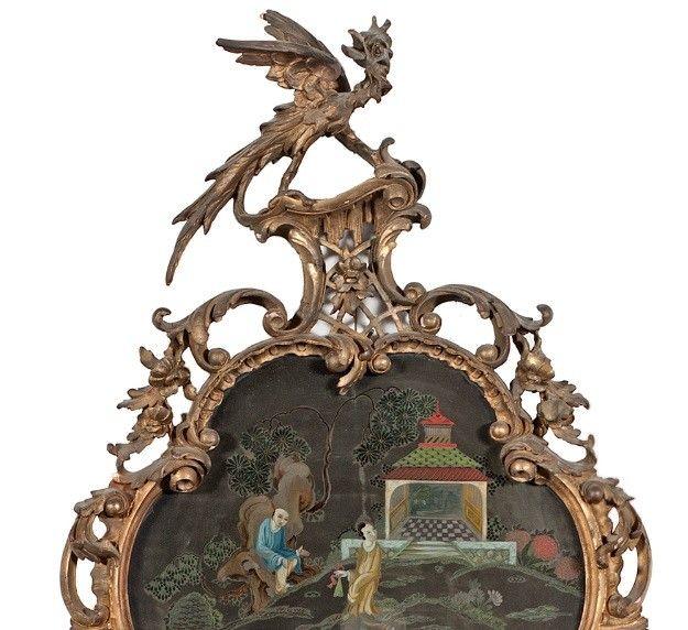 Victorian giltwood English Chinese Chippendale style period mirrors