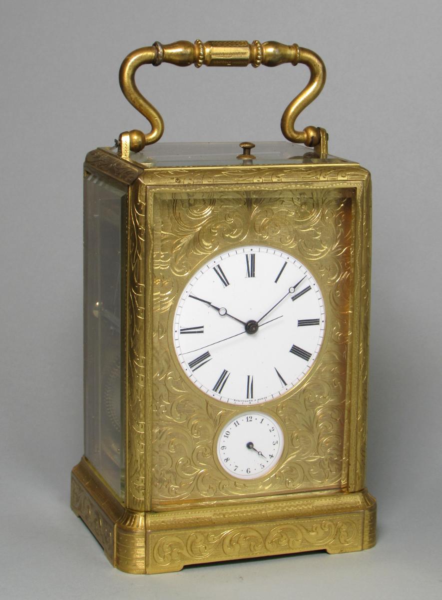 Moïse Bolviller a French engraved carriage clock