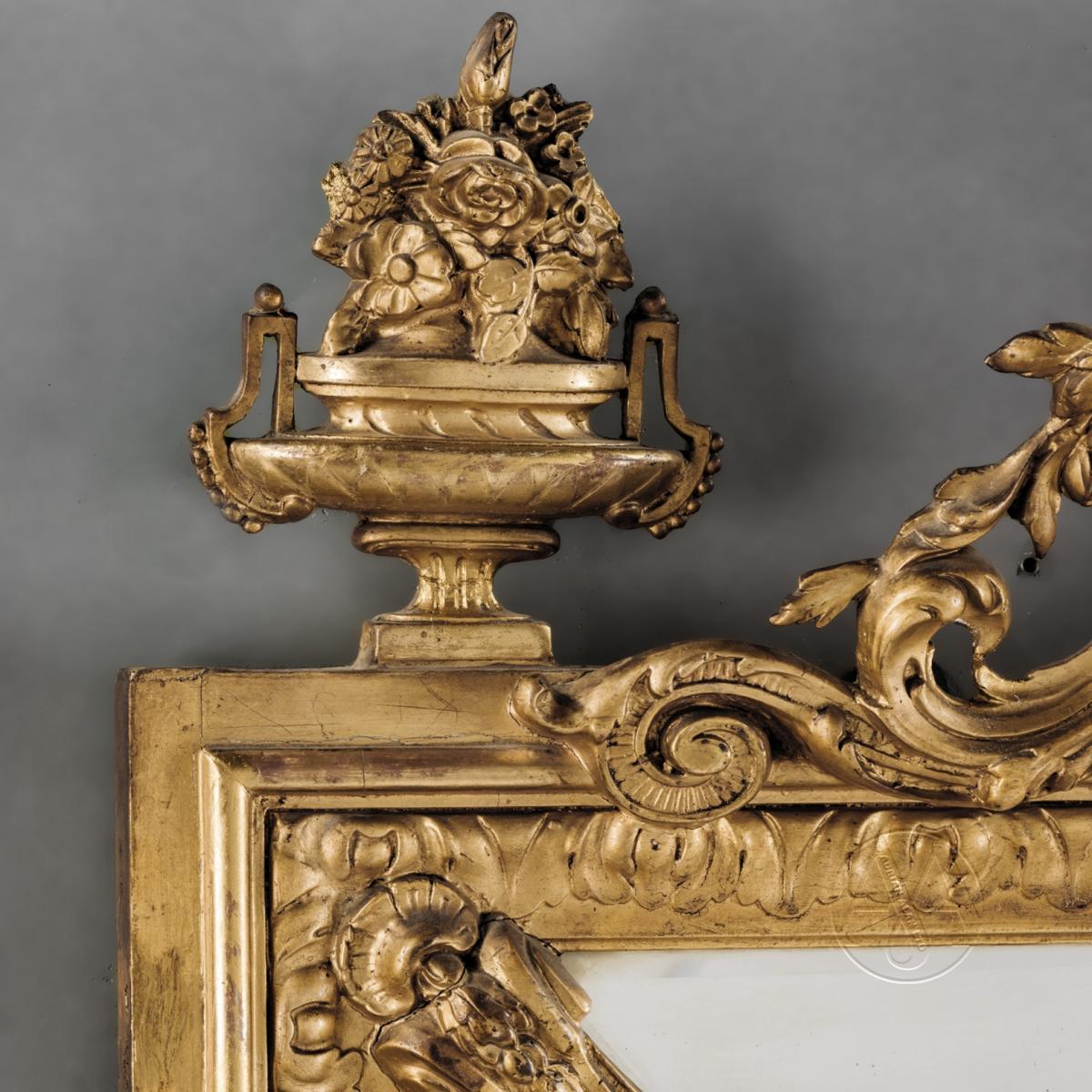 A Fine Louis XVI Style Marginal Frame Mirror.  French, Circa 1890.