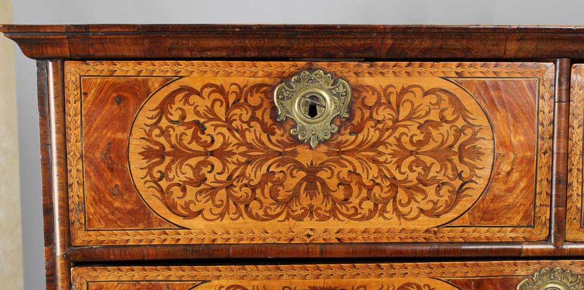 An exceptionally fine William & Mary period Chest-on-Stand
