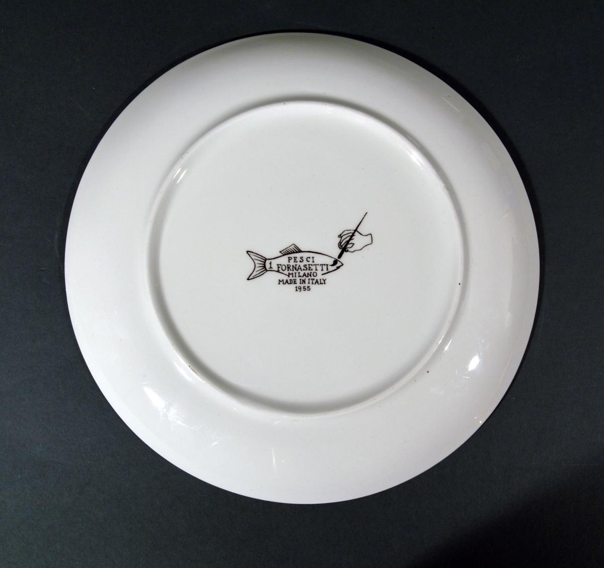 Piero Fornasetti Fish Plates, Pesci pattern, Circa 1960s
