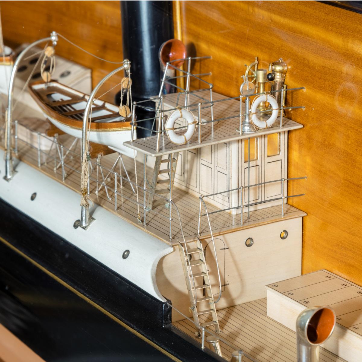 A Shipyard Model Of The Wooden Steam Ship ‘S.S. F.W.Harris’